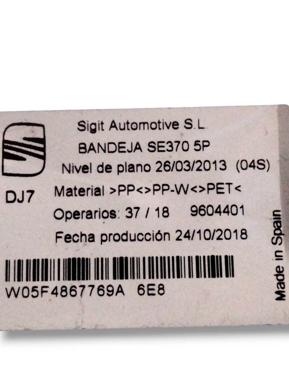 Cappelliera / Copri bagagliaio Seat Leon (FR) (2015 >) cod.5F4867769A - F&P CRASH SRLS - Ricambi Usati