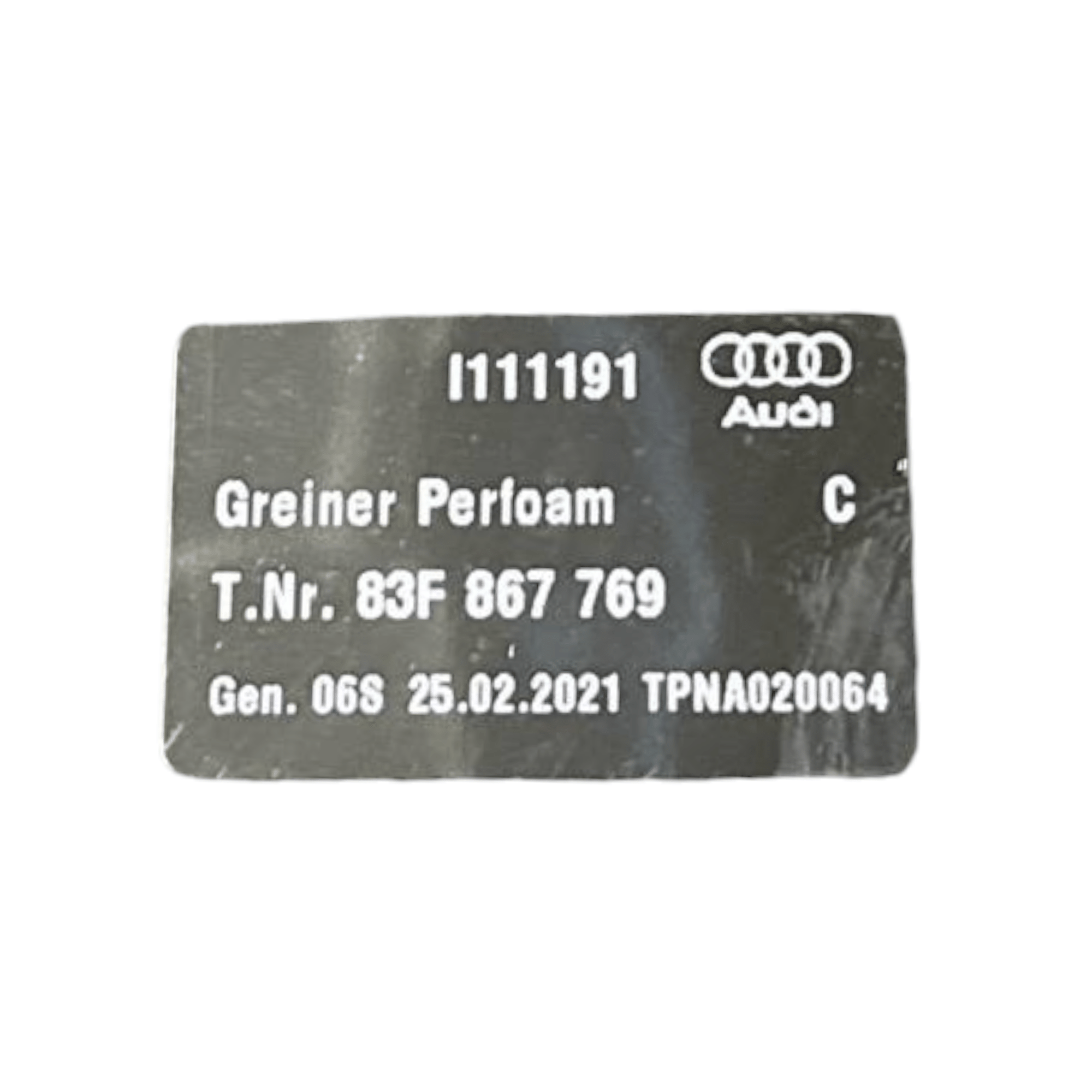 Cappelliera / Ripiano Bagagliaio Audi Q3 F3 Sportback (2018 - >) cod.83F867769 - F&P CRASH SRLS - Ricambi Usati