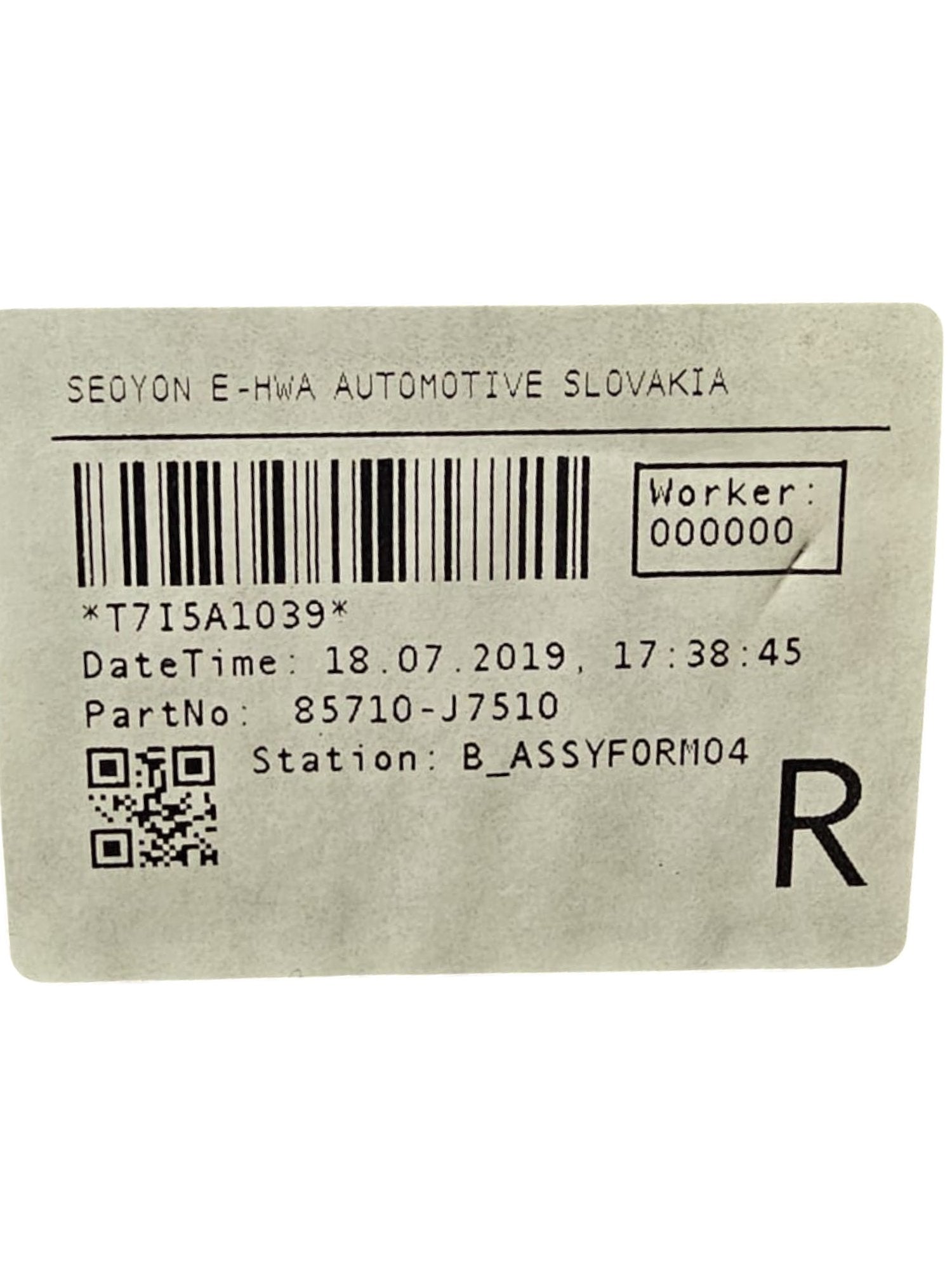 Cassetto / Vano Portaoggetti Bagagliaio Kia Proceed (2019 - >) Cod:85710 - J7510 - F&P CRASH SRLS - Ricambi Usati