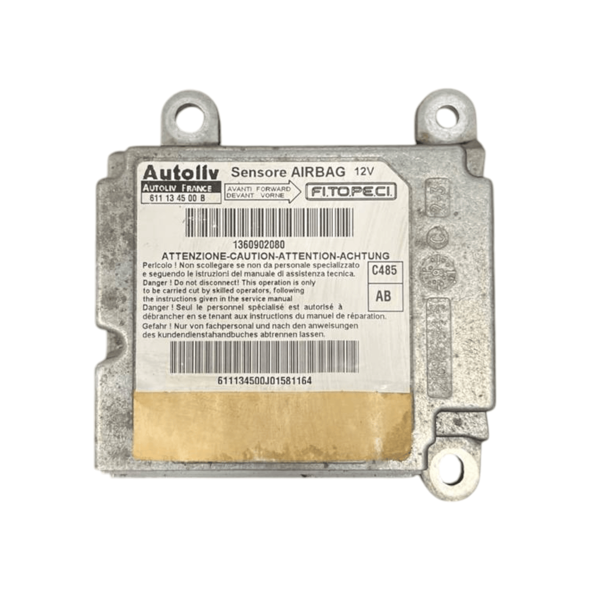 Centralina Airbag Fiat Qubo / Citroen Nemo cod.1360902080 / 611131500B (2008 - 2019) - F&amp;P CRASH SRLS - Ricambi Usati