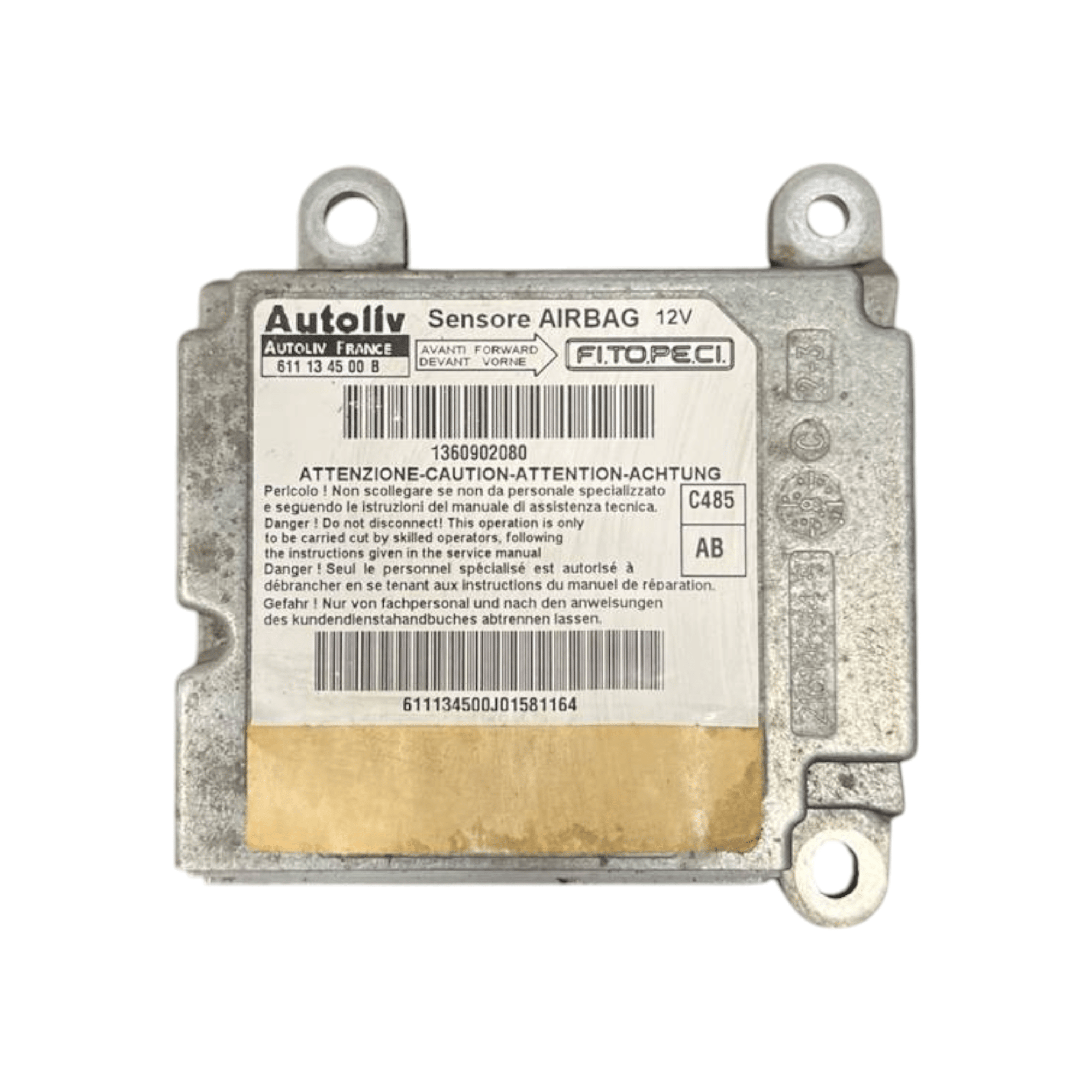 Centralina Airbag Fiat Qubo / Citroen Nemo cod.1360902080 / 611131500B (2008 - 2019) - F&P CRASH SRLS - Ricambi Usati