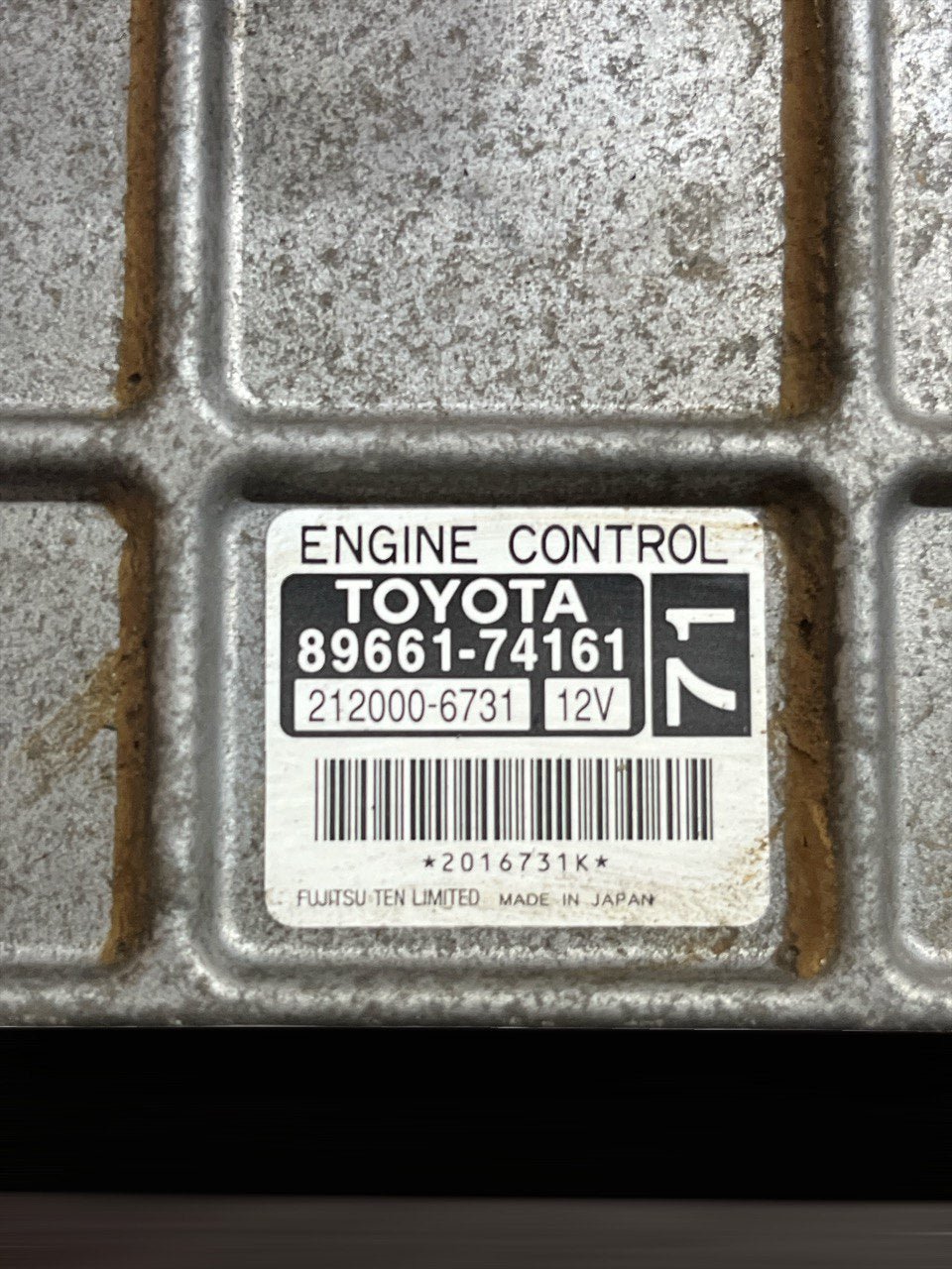 Centralina ecu motore Toyota IQ 1.0 benzina (2008 - 2015) cod.89661 - 74161 - F&P CRASH SRLS - Ricambi Usati