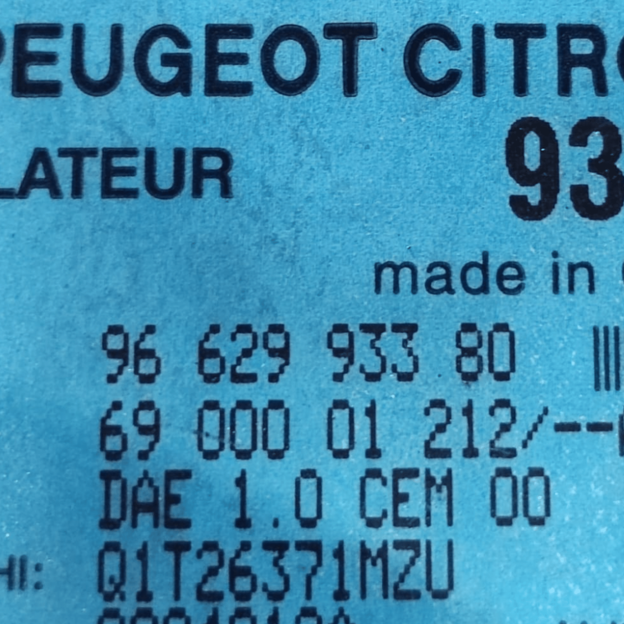Centralina Servosterzo Citroen C3 I Serie COD: 9662993380 (2002 - 2012) - F&P CRASH SRLS - Ricambi Usati