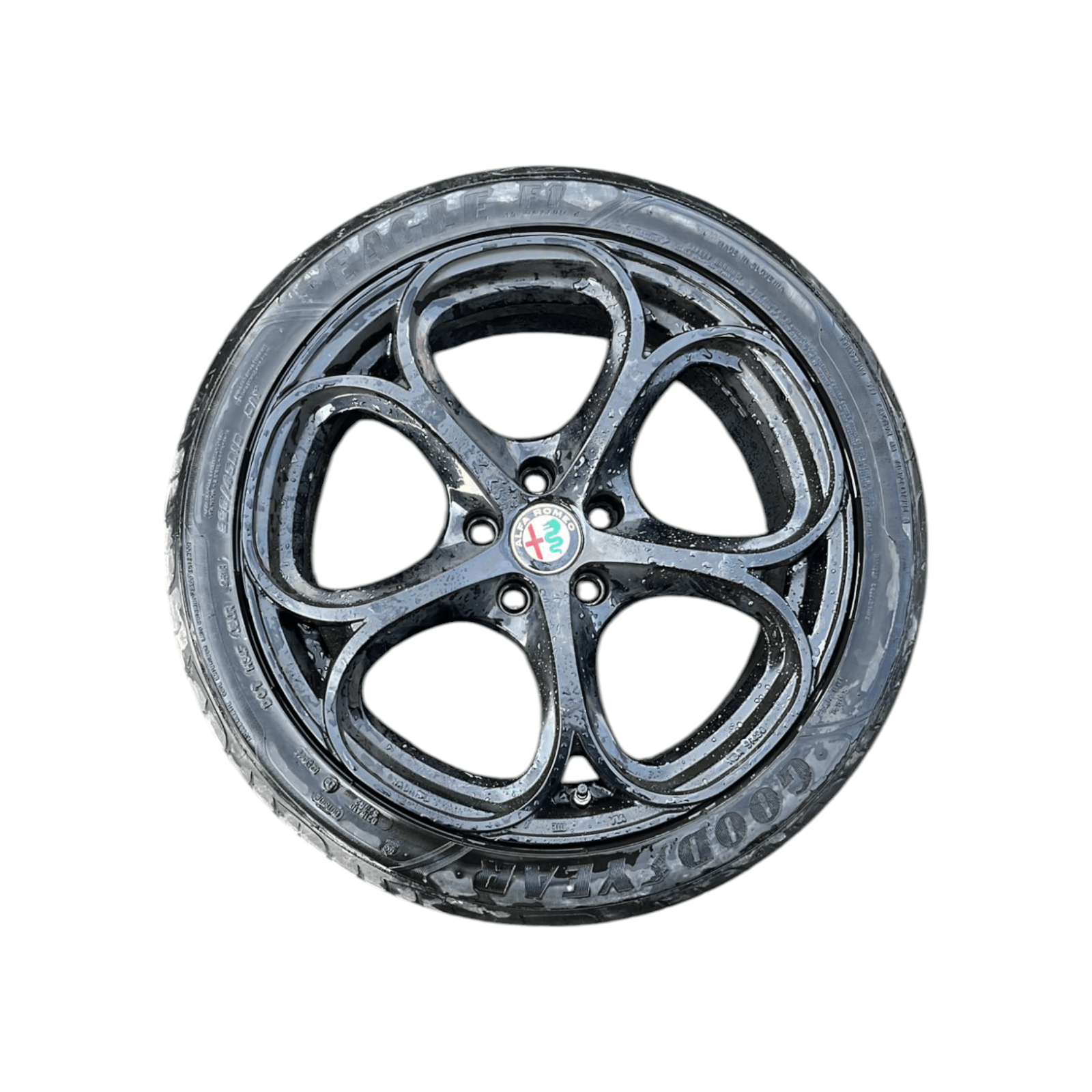 Cerchio in lega nero 18 Alfa Romeo Giulia (2016 - >) 225 / 45 R18 - F&P CRASH SRLS - Ricambi Usati