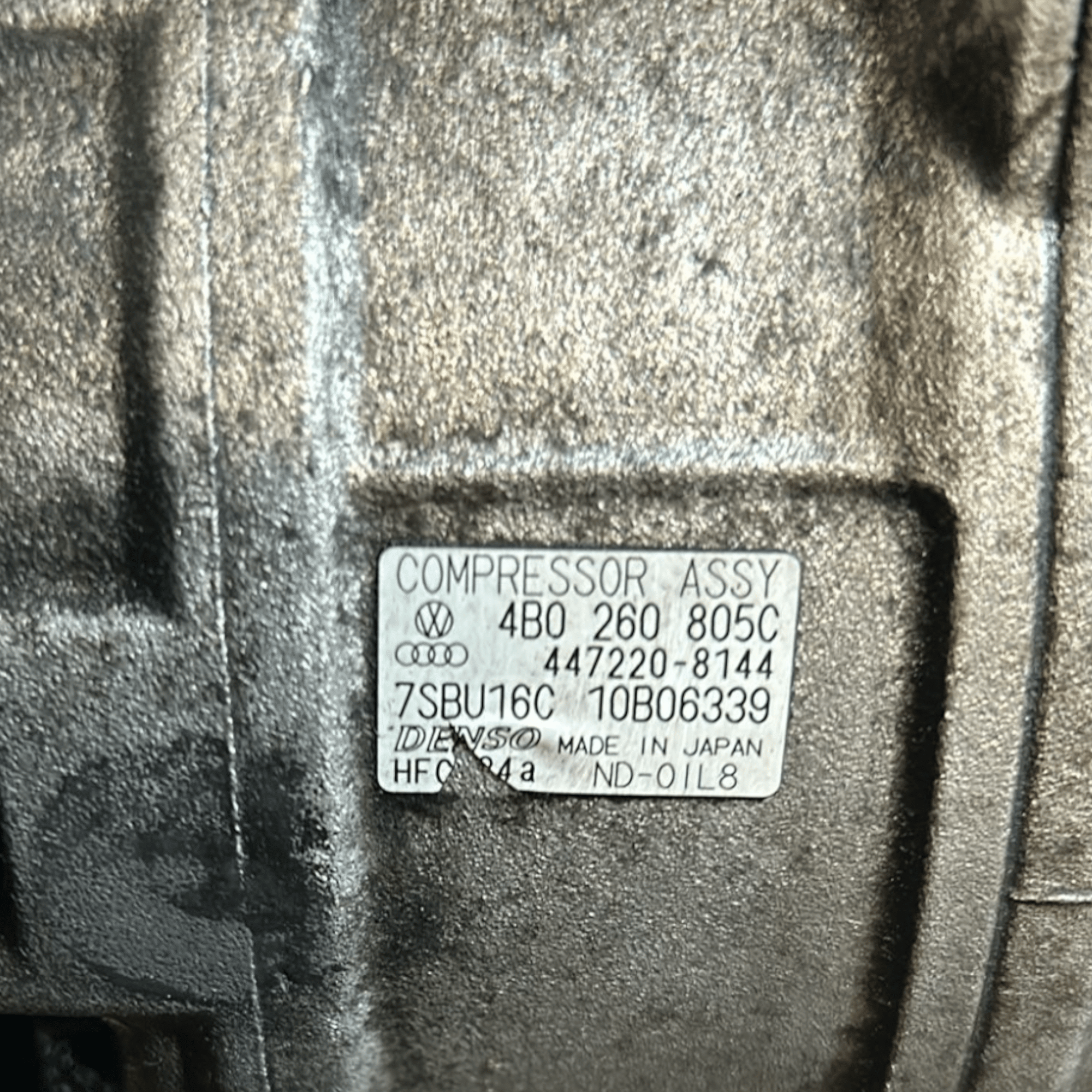 Compressore Aria Condizionata Audi A6 C5 2.5 Diesel (1997 > 2004) cod:4B0260805C - F&P CRASH SRLS - Ricambi Usati