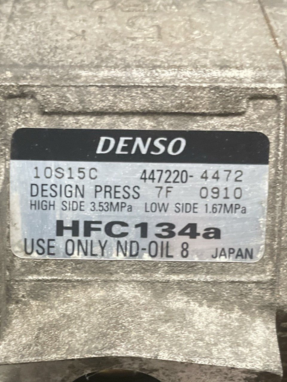 compressore aria condizionata hilux toyota (2001 - 2005) cod:447220 - 4472 - F&P CRASH SRLS - Ricambi Usati