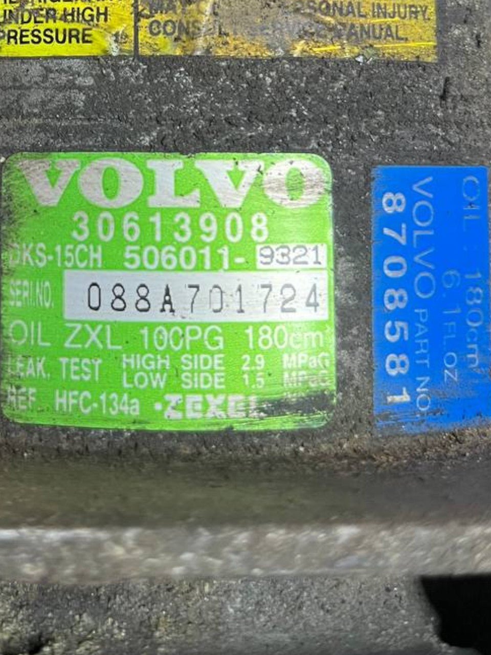 Compressore Aria Condizionata Volvo V40 / S40 1.9 Diesel (2002) cod: 30613908 / 8708581 - F&P CRASH SRLS - Ricambi Usati