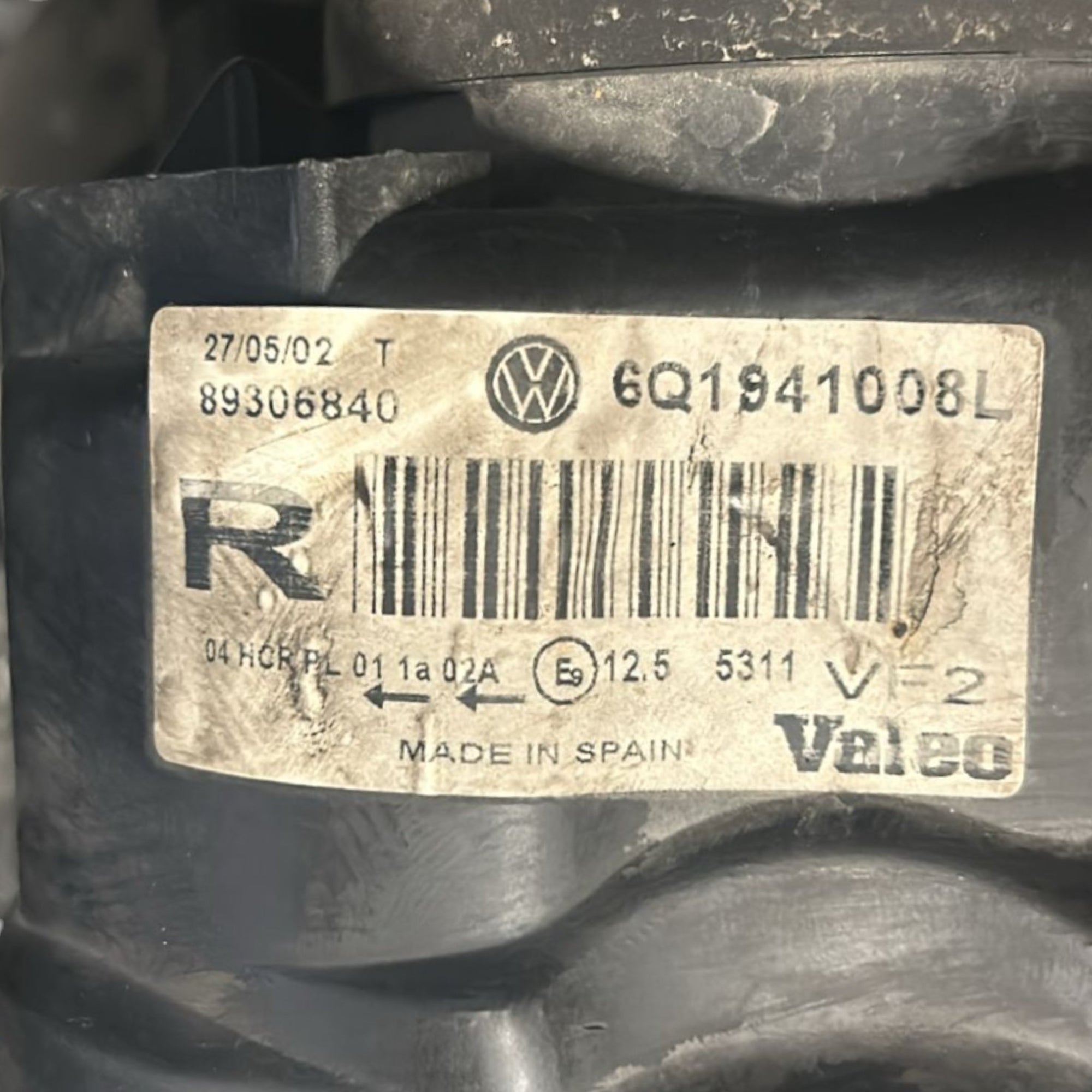 Fanale / Faro Alogeno Anteriore Destro Volkswagen Polo IV (9N) cod.6Q1941008L (2001 > 2009) - F&P CRASH SRLS - Ricambi Usati
