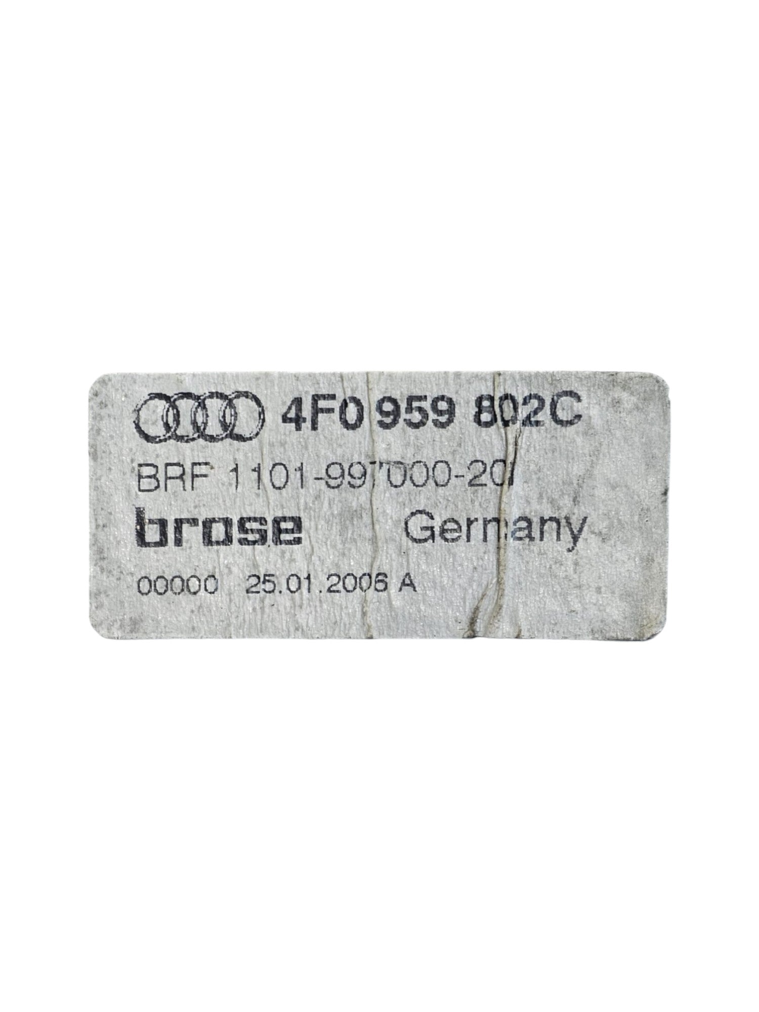 Motorino Alzavetro Posteriore Destro Audi A6 C6 Cod:4F0959802C (2004 - 2011) - F&P CRASH SRLS - Ricambi Usati