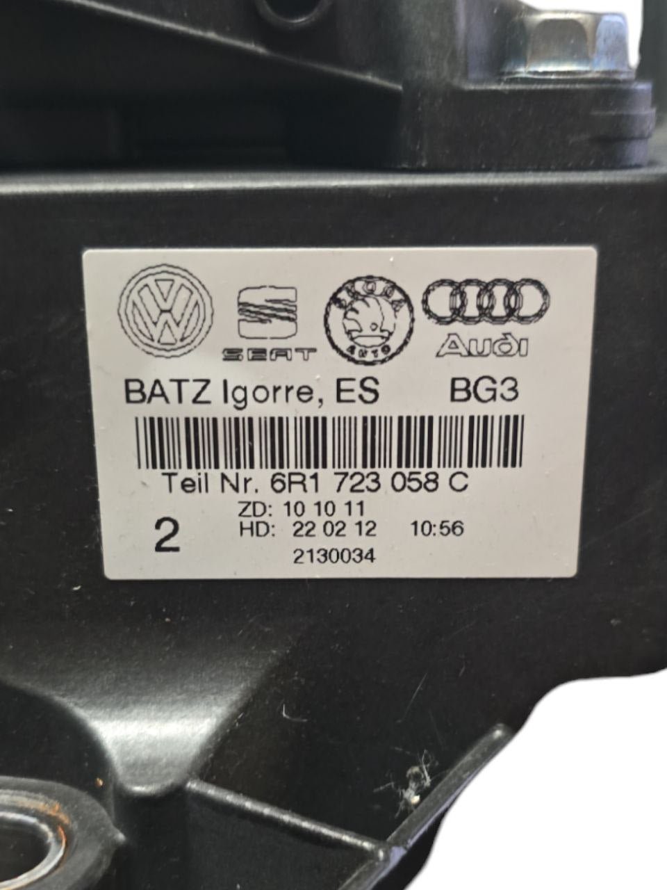 Pedaliera Audi A1 8X 1.6 Diesel (2010 - 2014) Cod : 6R1723058C - F&P CRASH SRLS - Ricambi Usati