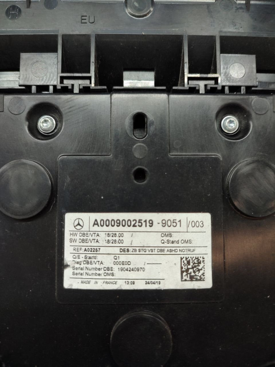 Plafoniera MERCEDES BENZ CLASSE - A 2.0 2020 cod: A0009002519 - F&P CRASH SRLS - Ricambi Usati