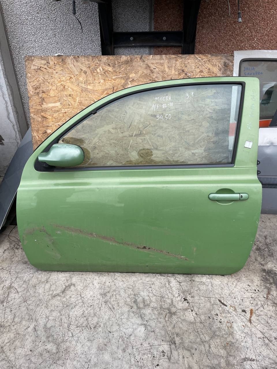 porta portiera anteriore sinistra nissan micra 2002 2010 verde - F&amp;P CRASH SRLS - Ricambi Usati