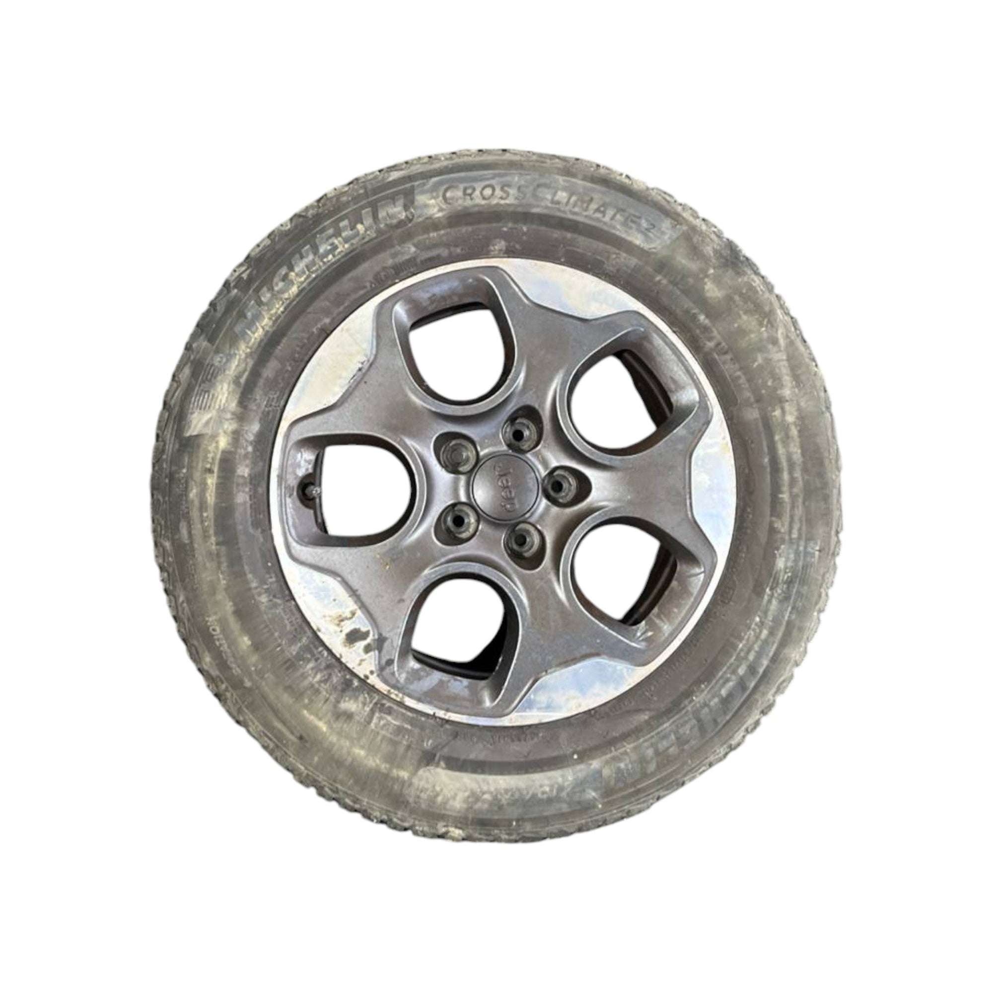 Set 4 cerchi R16 in lega con gomme Jeep Renegade (2014 - >) cod.735577528 215 / 65R16 - F&P CRASH SRLS - Ricambi Usati