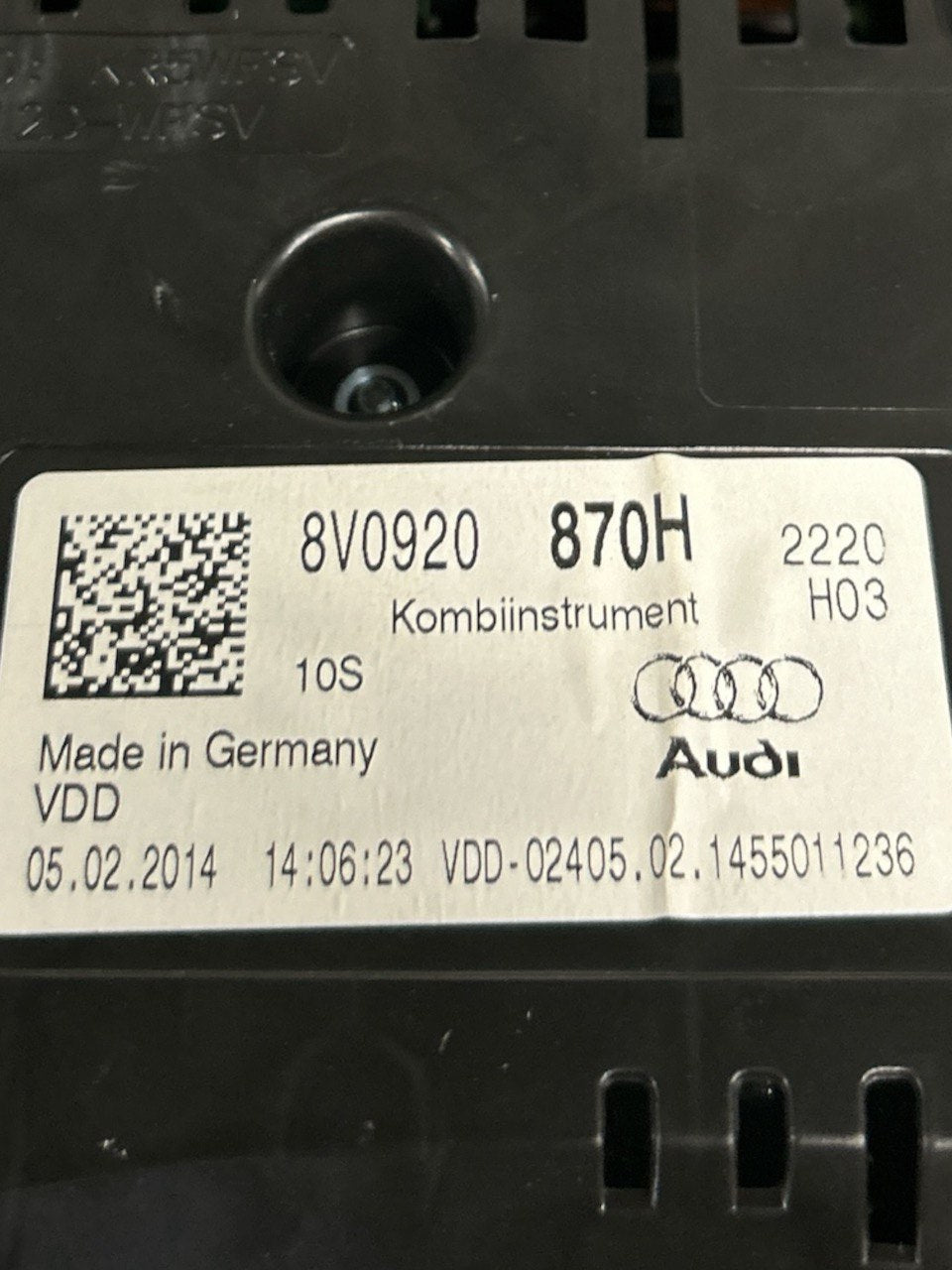 Tachimetro / Contachilometri Audi A3 (8V) 1.6 Diesel (2012 > 2020) cod.8V0920870H - F&P CRASH SRLS - Ricambi Usati