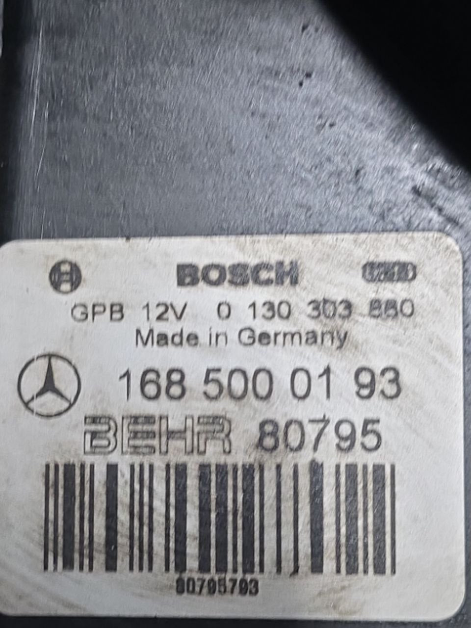 Ventola Radiatore Mercedes - Benz Classe A W168 1.7 DIESEL (1997 - 2004) Cod : A1685000193 - F&P CRASH SRLS - Ricambi Usati